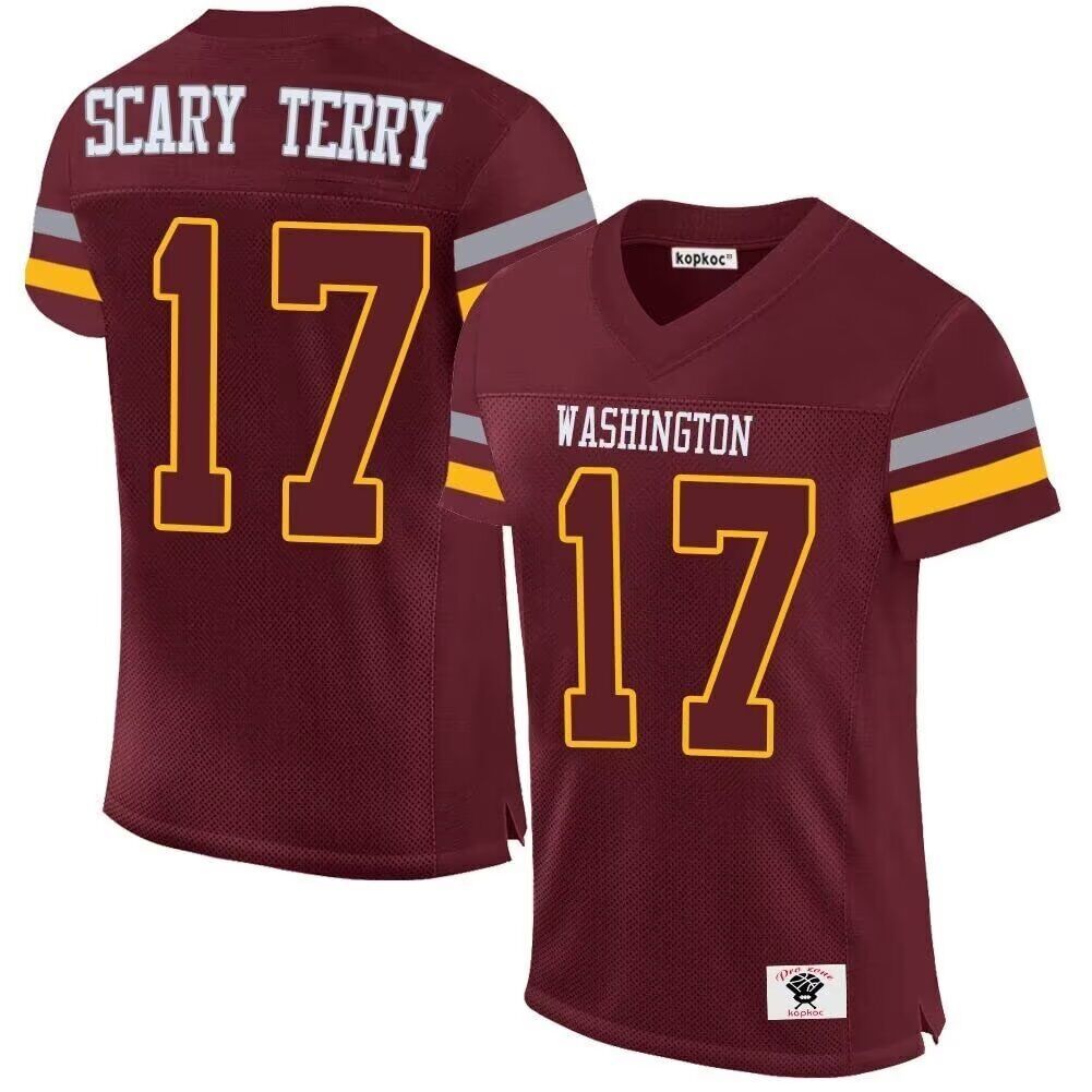 Men NFL Washington Commander 17 Scary Terry 2024 Nike Game red throwback Jersey